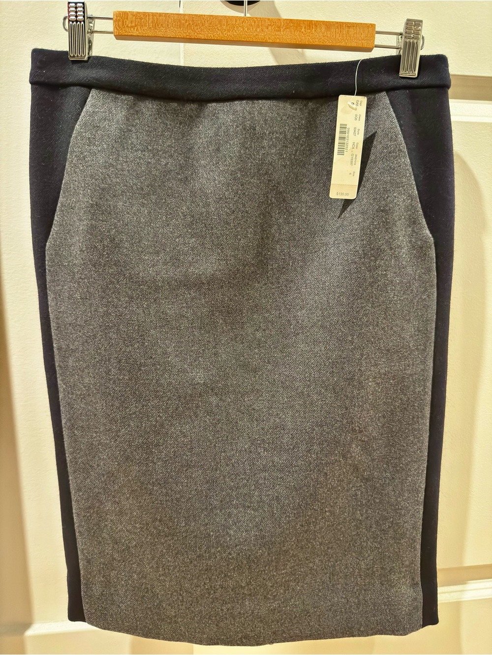J. Crew Two-Tone Gray and Black wool  No. 2 Pencil Skirt